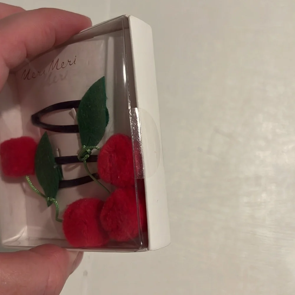 Kids cherry 🍒 hair clips
